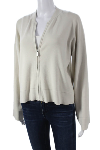 MNG Womens Cardigan Beige V Neck Long Sleeve Size M