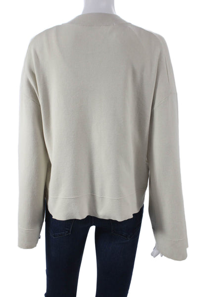 MNG Womens Cardigan Beige V Neck Long Sleeve Size M