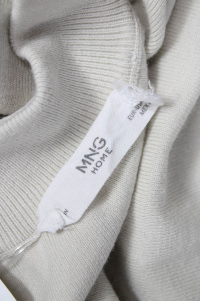 MNG Womens Cardigan Beige V Neck Long Sleeve Size M