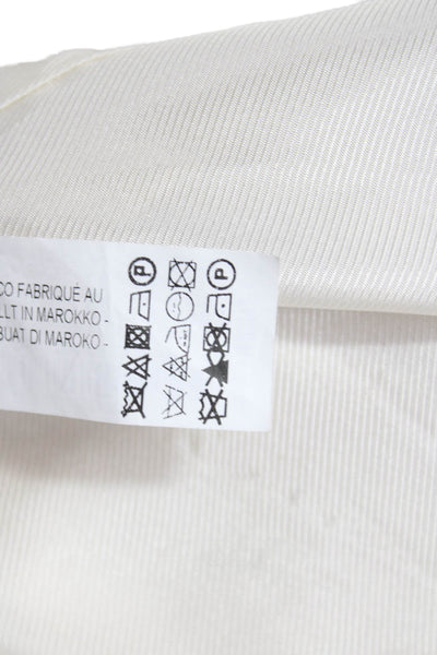 Zara Women Ivory Coat Button Long Sleeve 100% Acetate Size M
