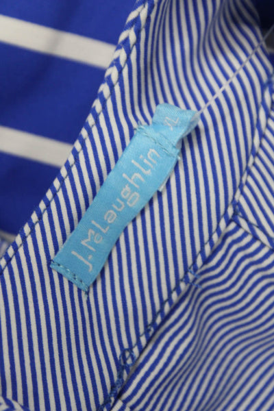J. Mclaughlin Womens Striped Halter Maxi Dress Blue Nautical Size XL