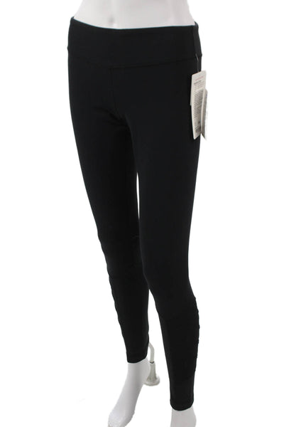 Lululemon Womens Ankle Leggings Black Nylon Pull On Size 8