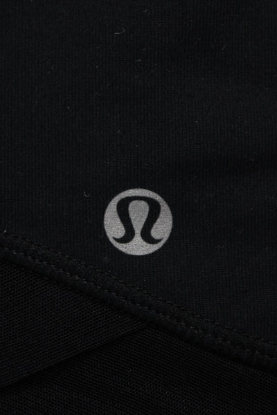 Lululemon Womens Ankle Leggings Black Nylon Pull On Size 8