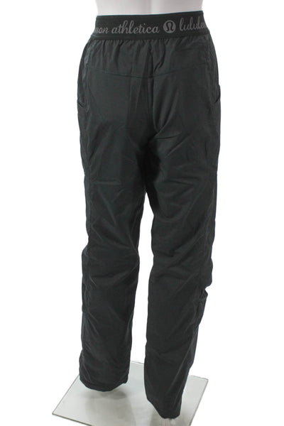 Lululemon Womens Jogger Pants Black Nylon Drawstring Inseam 32 Size 8