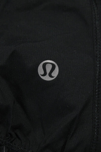 Lululemon Womens Jogger Pants Black Nylon Drawstring Inseam 32 Size 8