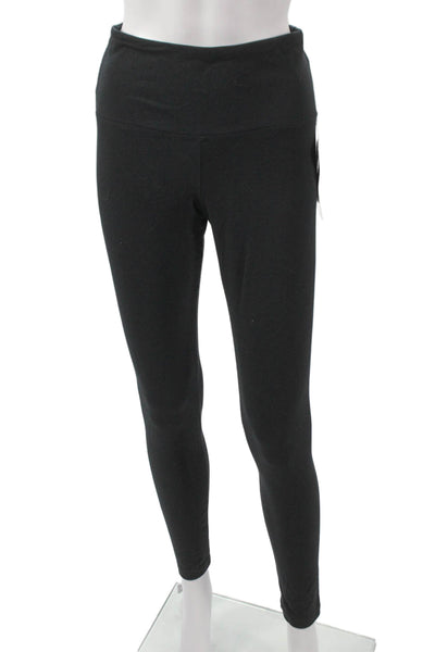 Lisse Womens Ankle Leggings Black Cotton Spandex Size M