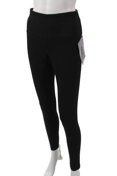 Lisse Womens Ankle Leggings Black Cotton Spandex Size M