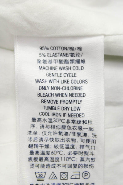 Ralph Lauren Womens Sleeveless Cotton Collared Blouse White Tie Size 6