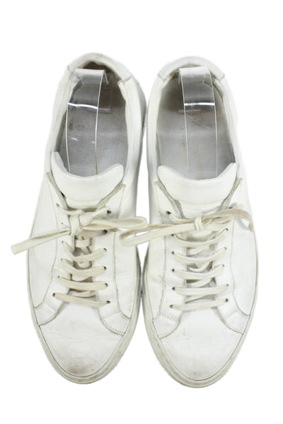 Common Projects Womens Leather Casual Sneakers White Size 10