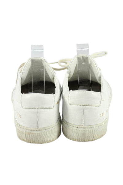 Common Projects Womens Leather Casual Sneakers White Size 10