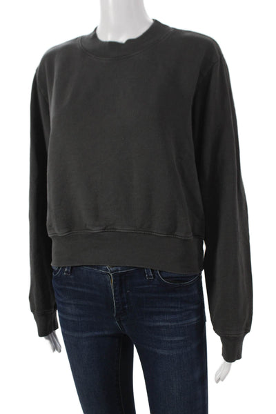 Cotton Citizen Womens Pullover Sweatshirt Gray Size M