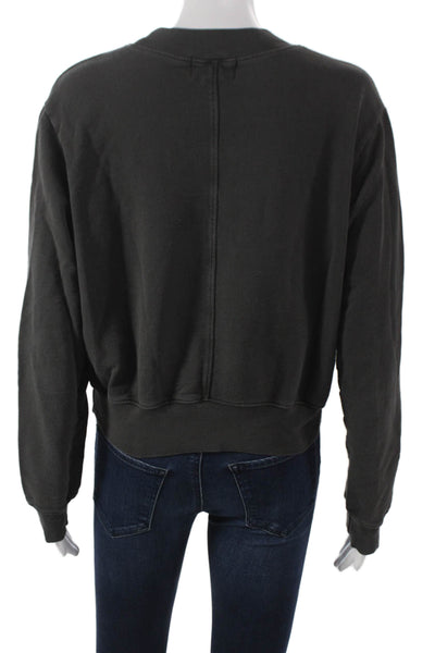 Cotton Citizen Womens Pullover Sweatshirt Gray Size M