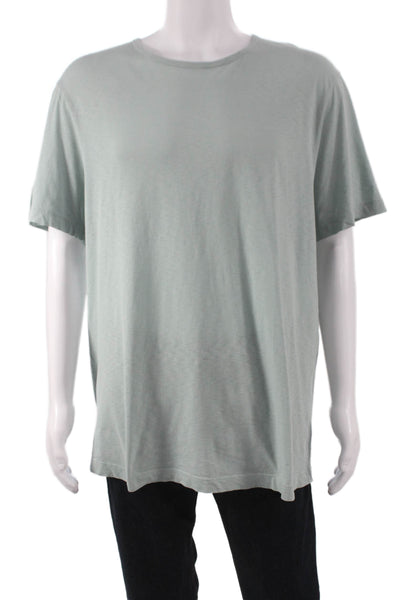 Theory Men Green Cotton T-Shirt Short Sleeve Size XL