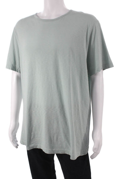 Theory Men Green Cotton T-Shirt Short Sleeve Size XL