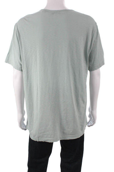 Theory Men Green Cotton T-Shirt Short Sleeve Size XL