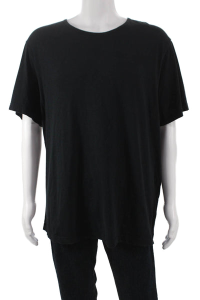 Theory Mens Black Pima Cotton T-Shirt Short Sleeve Crew Neck Size 2X