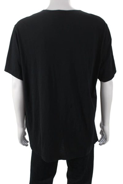 Theory Mens Black Pima Cotton T-Shirt Short Sleeve Crew Neck Size 2X