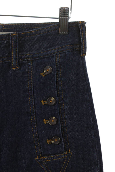 Pilcro and the Letterpress Anthropologie Womens Wide-Leg Jeans Blue Size 26
