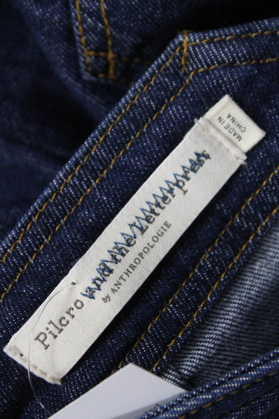 Pilcro and the Letterpress Anthropologie Womens Wide-Leg Jeans Blue Size 26