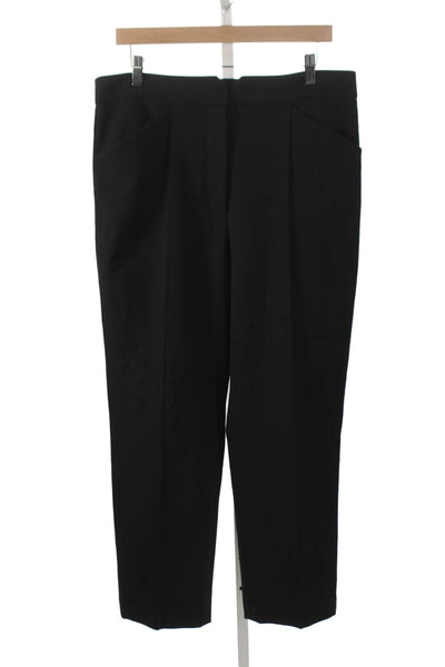 Rebecca Taylor Women Dress Pants Black Polyester Zip Size 14