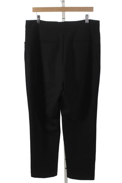 Rebecca Taylor Women Dress Pants Black Polyester Zip Size 14