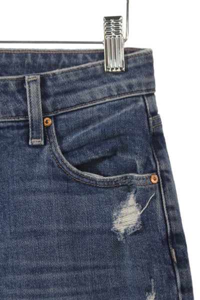 Paige Women Straight Jeans Blue Low Rise Button Fly Size 25