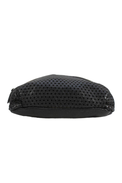Rachel Comey Womens Perforated Leather Zipper Front Belt Bag Black