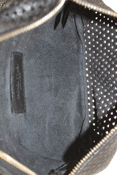 Rachel Comey Womens Perforated Leather Zipper Front Belt Bag Black
