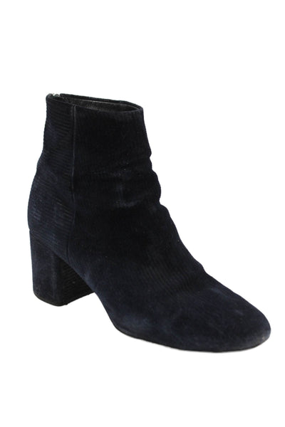 Rag & Bone Womens Suede Corduroy Ankle Boots Navy Blue Size 39 9