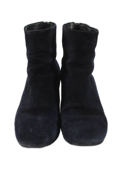 Rag & Bone Womens Suede Corduroy Ankle Boots Navy Blue Size 39 9