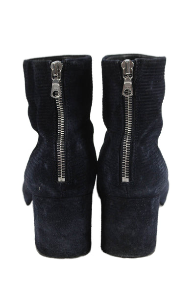 Rag & Bone Womens Suede Corduroy Ankle Boots Navy Blue Size 39 9
