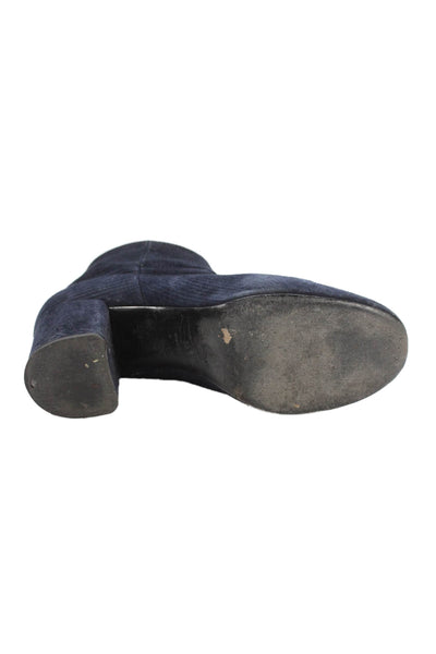 Rag & Bone Womens Suede Corduroy Ankle Boots Navy Blue Size 39 9