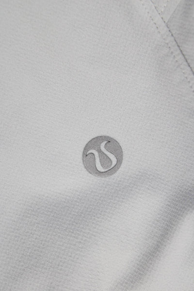 Lululemon Women Athletic Gray Polyester Drawstring Shorts Size S