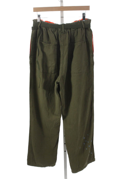 Dr. Collectors Unisex Adults Chino Pants Green Cotton Geometric Size M