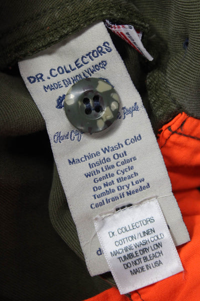 Dr. Collectors Unisex Adults Chino Pants Green Cotton Geometric Size M