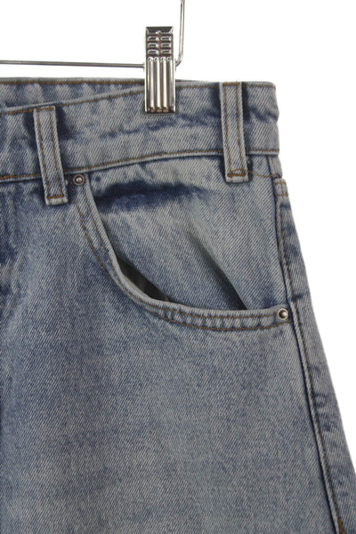 MNML Mens Baggy Jeans Blue Cotton High Rise Button Fly Size 31