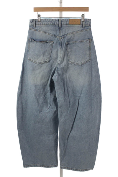 MNML Mens Baggy Jeans Blue Cotton High Rise Button Fly Size 31