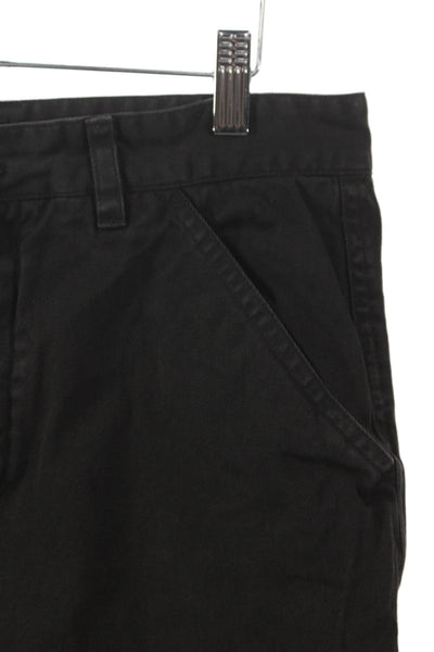 Allsaints Unisex Adults Carpenter Pants Black Cotton Button Size 30