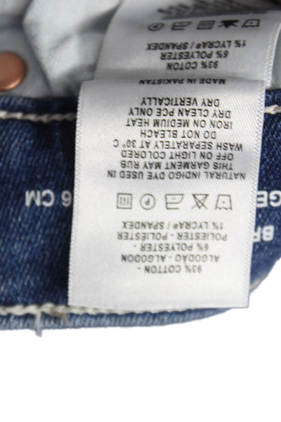 DL 1961 Womens Cropped Blue Low Rise Jeans Size 27