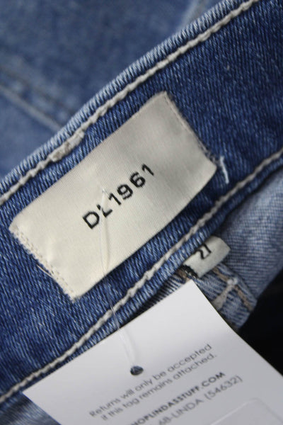 DL 1961 Womens Cropped Blue Low Rise Jeans Size 27