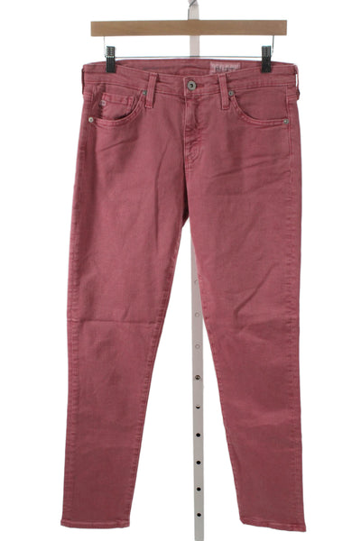 AG Adriano Goldschmied Womens Skinny Pink Jeans Size 28