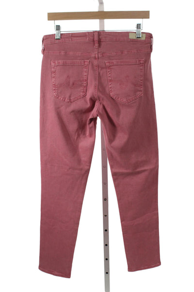 AG Adriano Goldschmied Womens Skinny Pink Jeans Size 28