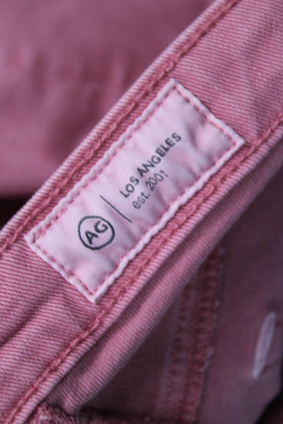 AG Adriano Goldschmied Womens Skinny Pink Jeans Size 28