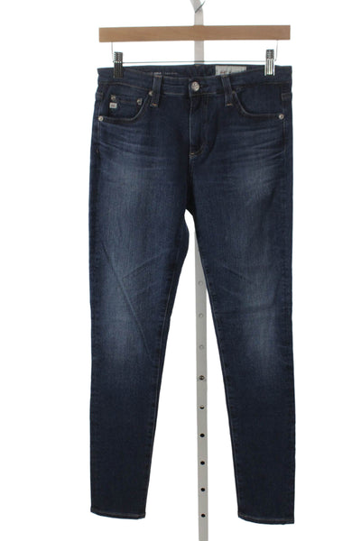 AG Adriano Goldschmied Women Skinny Jeans Blue Low Rise Cotton Size 27