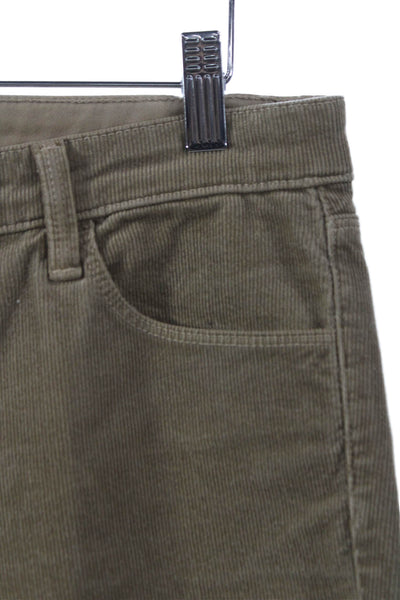J Brand Womens Green Cotton Button Solid Pants Fall Size 29