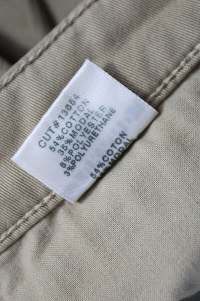 J Brand Womens Green Cotton Button Solid Pants Fall Size 29