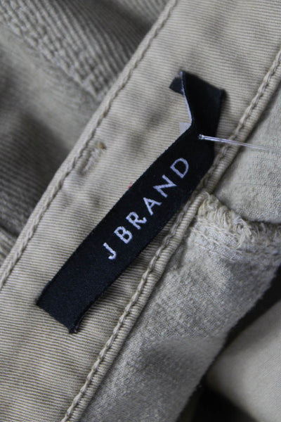J Brand Womens Green Cotton Button Solid Pants Fall Size 29