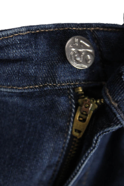 AG-ED Denim Womens Skinny Jeans Blue Low Rise Cotton Button Size 28