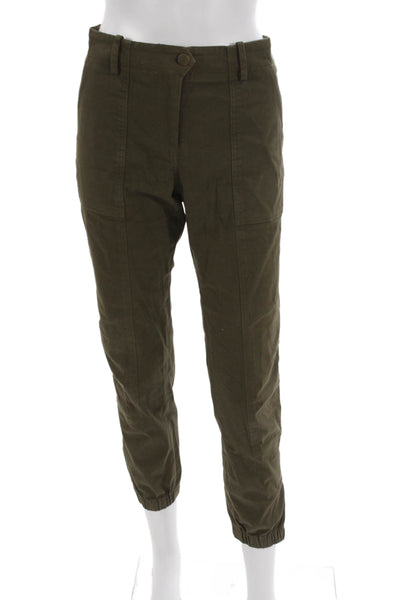 Veronica Beard Womens Cargo Green Cotton Pants Size 8