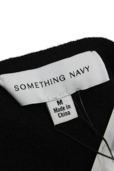 Something Navy Women Cashmere V-Neck Camisole Black Sleeveless Size M